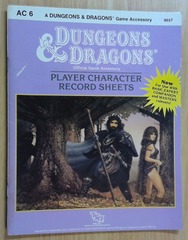 V068: Player Character Record Sheets 9037: 1985: 1E: READ DESCRIPTION